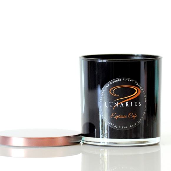 Espresso Cafe Soy Candle with Wooden Wick - Picture 2 of 7